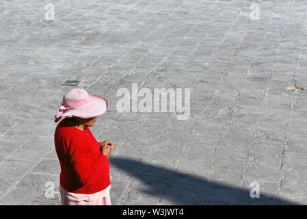 Old Mexican Lady, San Miguel de Allende, Mexico Stock Photo