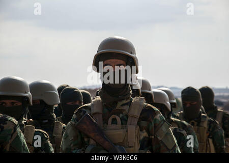 Idlib, Idlib, Syrian Arab Republic. 14th July, 2019. Fighters Of Jaysh ...