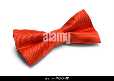 Red Bow Tie Isolated on White Background. Stock Photo