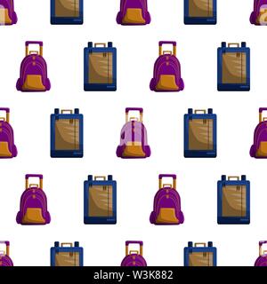 Seamless Pattern with Colorful School Rucksacks Vector Stock Vector