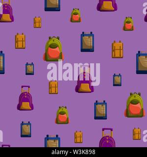 Seamless Pattern with Colorful School Rucksacks Vector Stock Vector