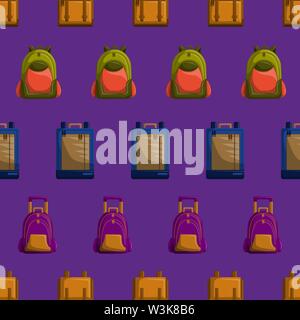 Seamless Pattern with Colorful School Rucksacks Vector Stock Vector