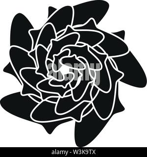 Homepot succulent icon. Simple illustration of homepot succulent vector icon for web design isolated on white background Stock Vector