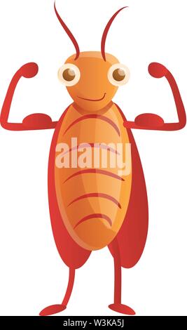 Bodybuilder cockroach icon. Cartoon of bodybuilder cockroach vector ...