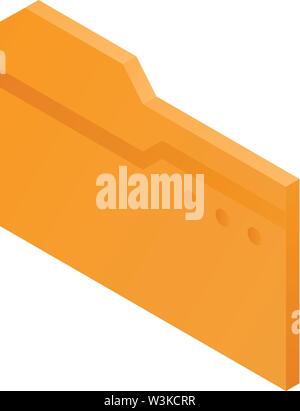 File folder icon, isometric style Stock Vector