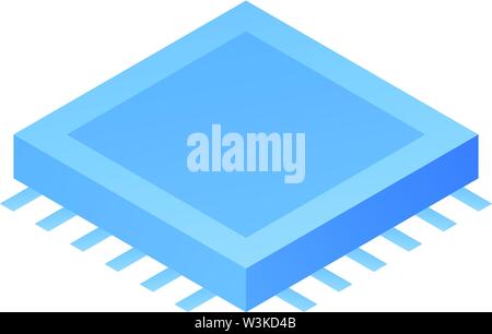 Processor icon, isometric style Stock Vector