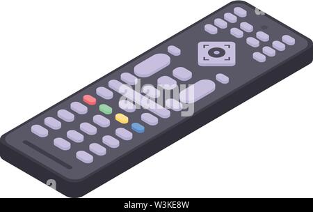 Media box remote control icon, isometric style Stock Vector