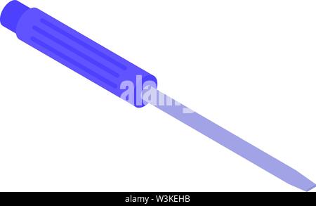 Home line screwdriver icon, isometric style Stock Vector