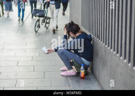 Homeless people on the streets in London Stock Photo