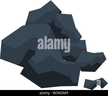 Coal lode icon, isometric style Stock Vector
