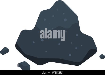 Pile of coal icon, isometric style Stock Vector