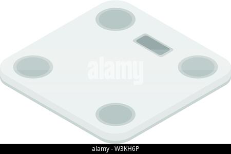Glass foot scales icon, isometric style Stock Vector