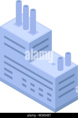 Modern factory icon, isometric style Stock Vector