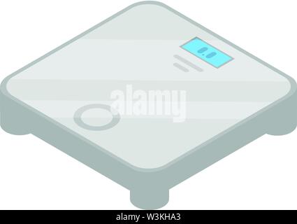 Digital foot scales icon, isometric style Stock Vector