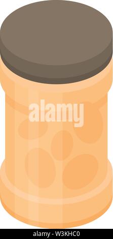 Apricot jam icon, isometric style Stock Vector