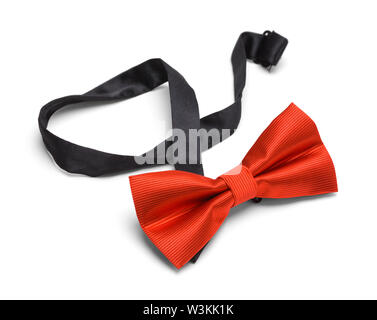 Red Bow Tie Isolated on White Background. Stock Photo