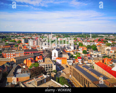 Panoramic view on the city center and east side of Hasselt during summer Stock Photo