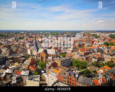 Hasselt city center skyline with blue sky during summer Stock Photo