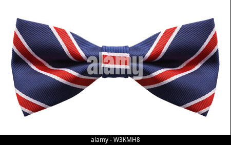 Blue Bow Ties with Stripes Isolated on White. Stock Photo