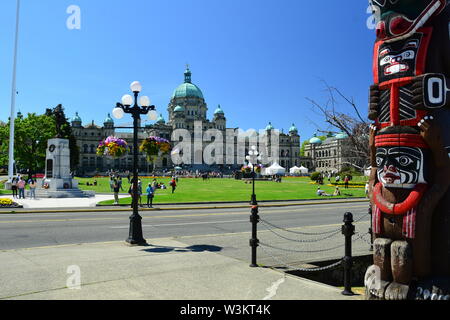 Parliament buildings in Victoria BC, Canada. Stock Photo