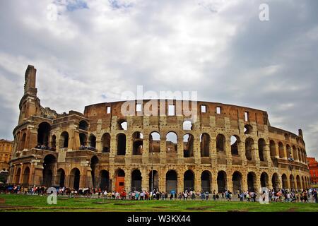 Roman Forum and Colloseum in the background Rome Italy Stock Photo - Alamy