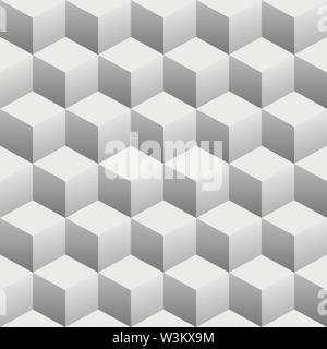 Linear 3d shape box seamless pattern Royalty Free Vector