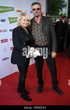 Cologne, Germany. 16th July, 2019. Erna and Günther Klum come to the MediaNight at the CHIO equestrian tournament. Credit: Henning Kaiser/dpa/Alamy Live News Stock Photo