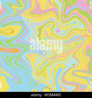 Abstract square multicolored marble texture for design. The effect of marbling. Modern drawing. Can be used for wallpapers, background, packing, poste Stock Vector