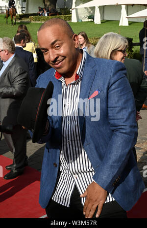 Cologne, Germany. 16th July, 2019. The musician Lou Bega comes to the MediaNight at the CHIO Riding Tournament. Credit: Henning Kaiser/dpa/Alamy Live News Stock Photo