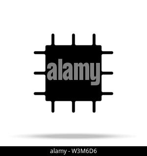 Cpu Chip Icon Vector Illustration Logo Template on white background eps10 Stock Vector