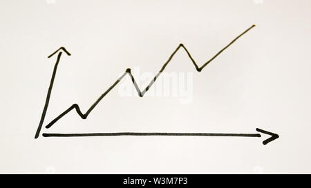 Going Up Arrow Rising Data Stock Photo