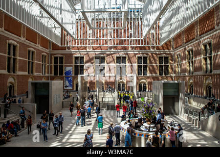 Amsterdam, Netherlands, downtown, Old Town, Museumplein, Rijksmuseum, lobby, Stock Photo