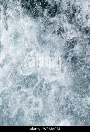 Simple blue end white water wave background Stock Photo