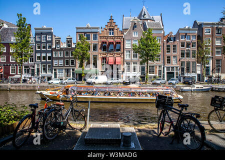 Amsterdam, Netherlands, city centre, old town, canal cruise, Stock Photo