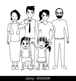 black cartoon family