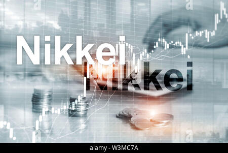 The Nikkei 225 Stock Average Index. Financial Business Economic concept Stock Photo