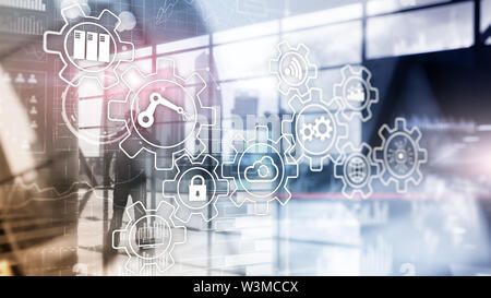 Technology innovation and process automation. Smart industry 4.0. Stock Photo