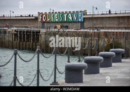 Folkestone Harbour Arm, Folkestone, Kent, UK in July 2019 Stock Photo