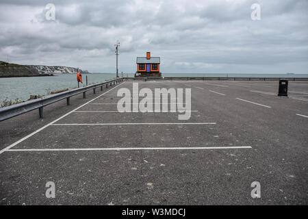 Artwork, part of the Holiday Home project, in Folkestone, Kent, UK in July 2019 Stock Photo