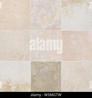 Nine different qualitative beautiful marble. Marble with natural abstract pattern. Stock Photo