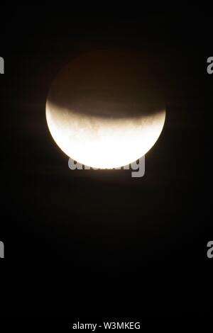 Partial Lunar Eclipse on the 50th anniversary of Apollo 11 Moon Mission ...