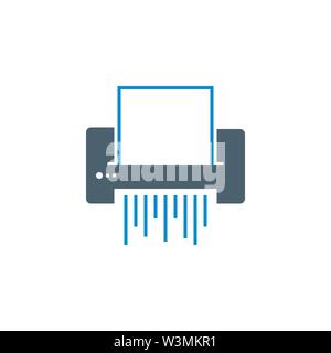 Paper Shredder related vector glyph icon. Stock Vector