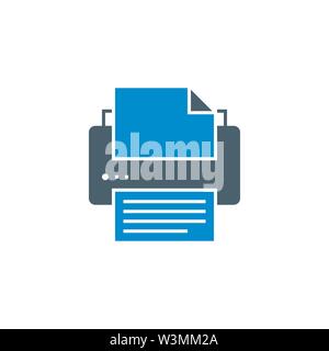Printer related vector glyph icon. Stock Vector