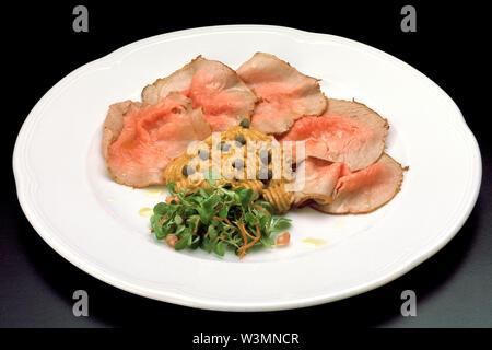 Veal with tuna sauce Stock Photo