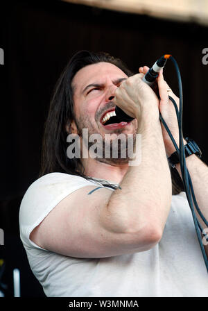 Andrew WK performs at Inkcarcertion 2019 in Mansfeild Ohio on 7-13-2019 Stock Photo