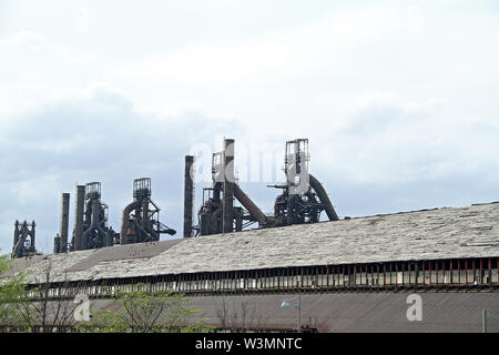 The abandoned Bethlehem Steel plant in Bethlehem, PA, USA Stock Photo