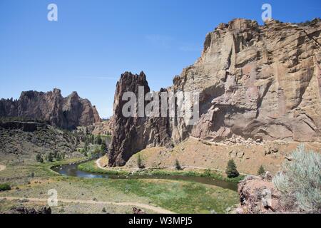 Smith Rock State Park in Terrebonne, Oregon, USA. Stock Photo