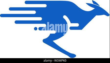 creative fast colorful Kangaroo logo design vector illustration template Stock Vector