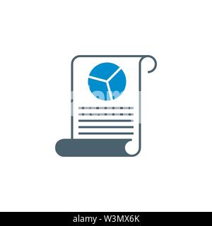 Report related vector glyph icon. Stock Vector