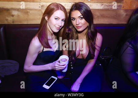 India Reynolds partying with Page 3 girl friends Emma glover and